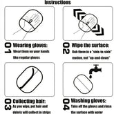 Reusable Pet Hair Removal Gloves – Double Brush Design for Cats & Dogs